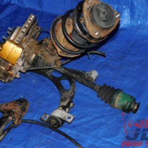JDM SUBARU IMPREZA WRX STI V7 OEM 5-LUG BREMBO FRONT+REAR BRAKE KIT SET #2 10